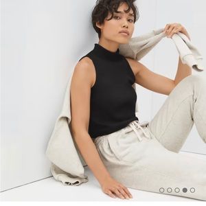 Everlane “The Ribbed Mockneck Tank” in Balsa color